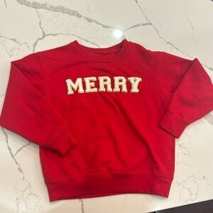 Girls “merry” sweatshirt size 7/8
